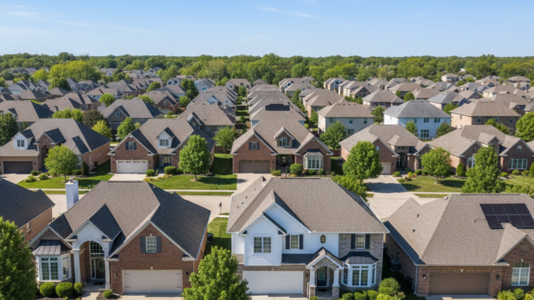 Residential housing scene in Indianapolis representing the local real estate environment