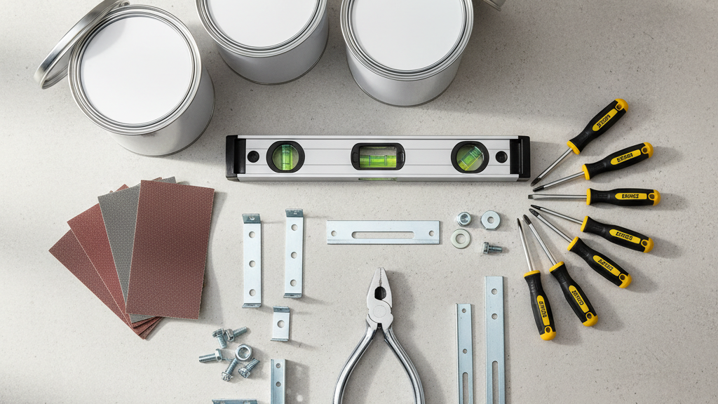 Repair tools and materials ready for essential home maintenance and pre-listing upgrades