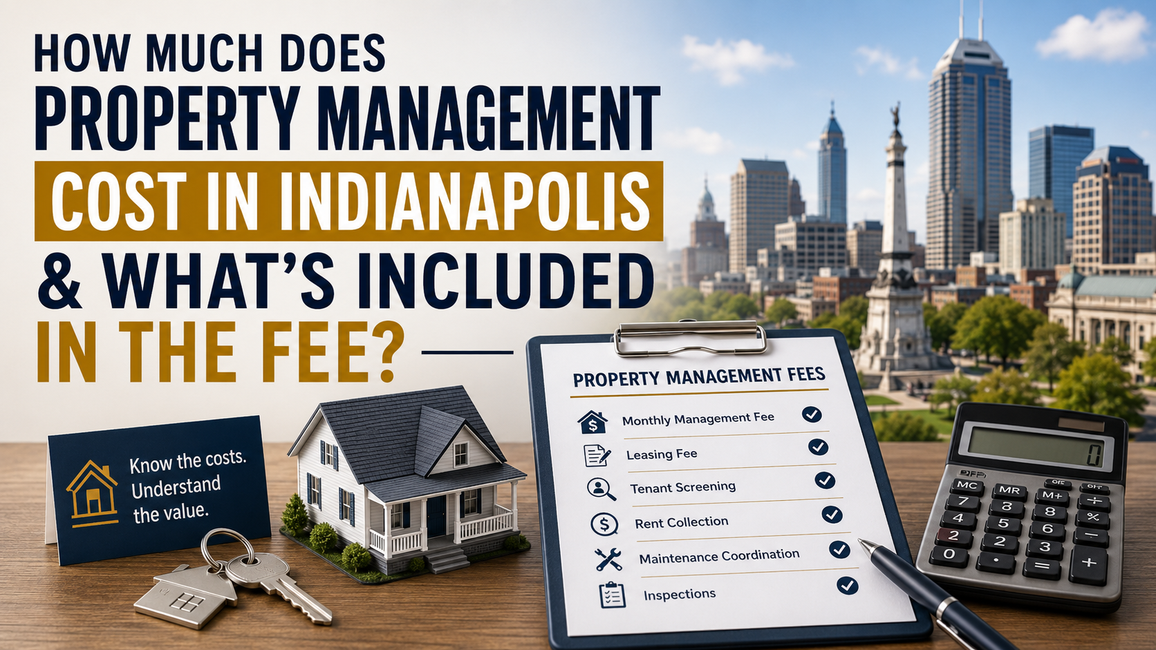 Property management costs in Indianapolis