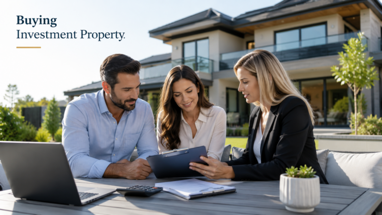 Property investment consultation in the garden
