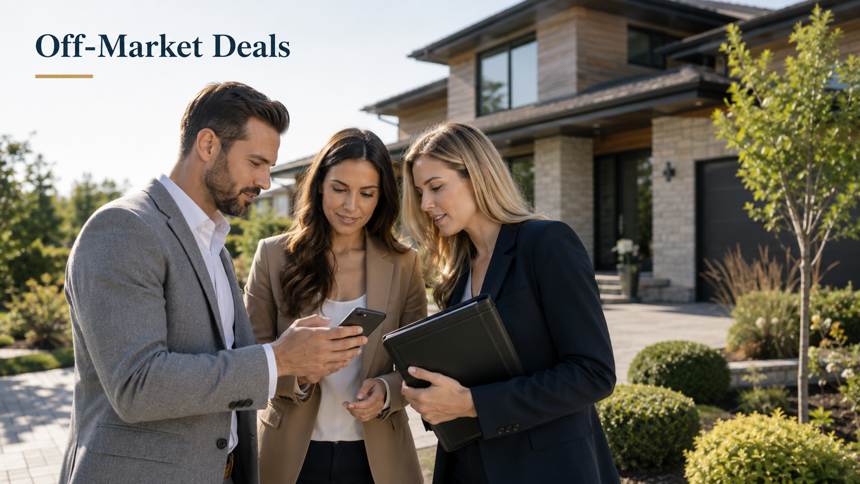 Reviewing off-market deals outdoors
