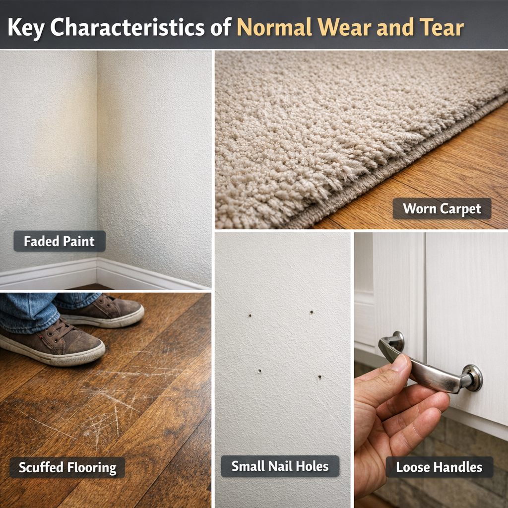 Professional illustration of Key Characteristics of Normal Wear and Tear
